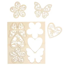 Clearance VBS Anhänger "Blumen, Herzen und Schmetterlinge"