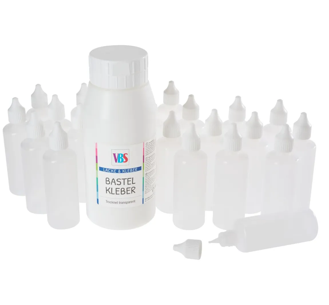 Clearance VBS XXL VBS Bastelkleber "Nachfüllpack", 795 g, inkl. 20 Leerflaschen