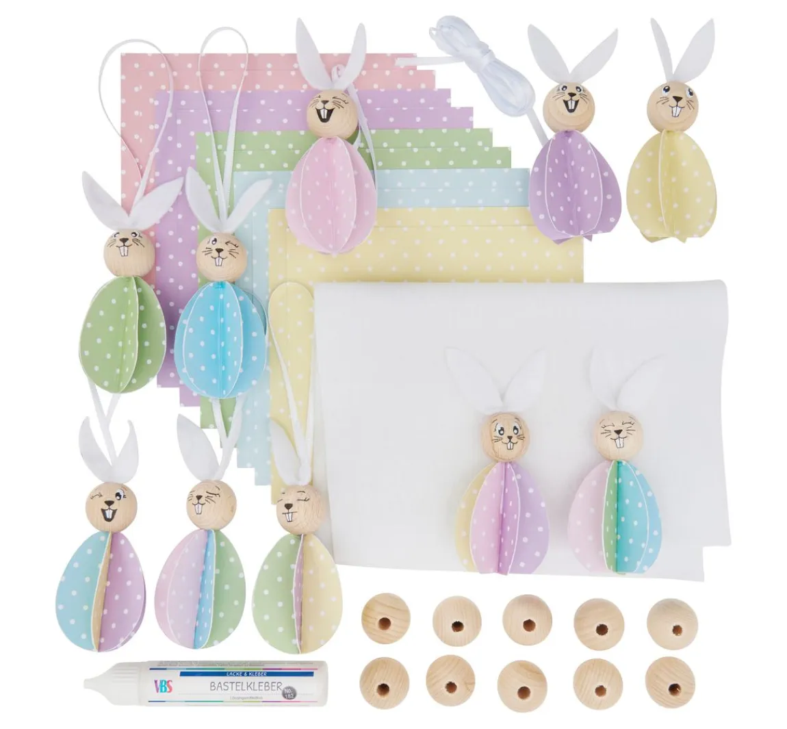 Discount VBS Bastelset "Hasenfamilie"