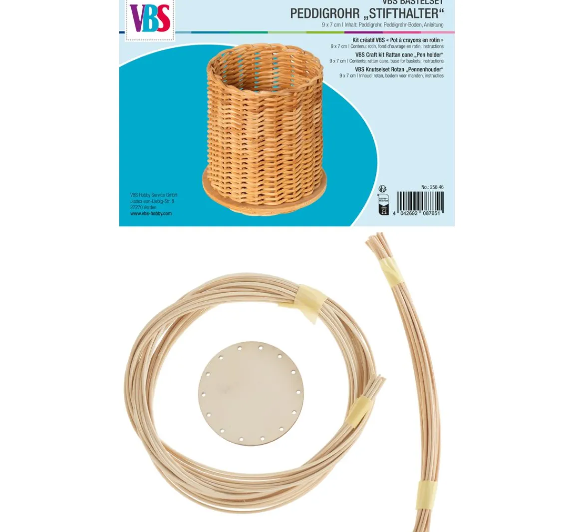 Clearance VBS Bastelset Peddigrohr "Stiftehalter"