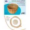 Best VBS Bastelset Peddigrohr "Korb mit Holzperlen"