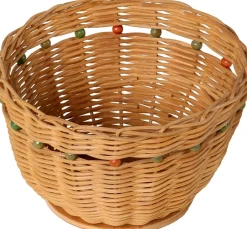 Best VBS Bastelset Peddigrohr "Korb mit Holzperlen"