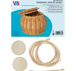 Clearance VBS Bastelset Peddigrohr "Korb mit Deckel"