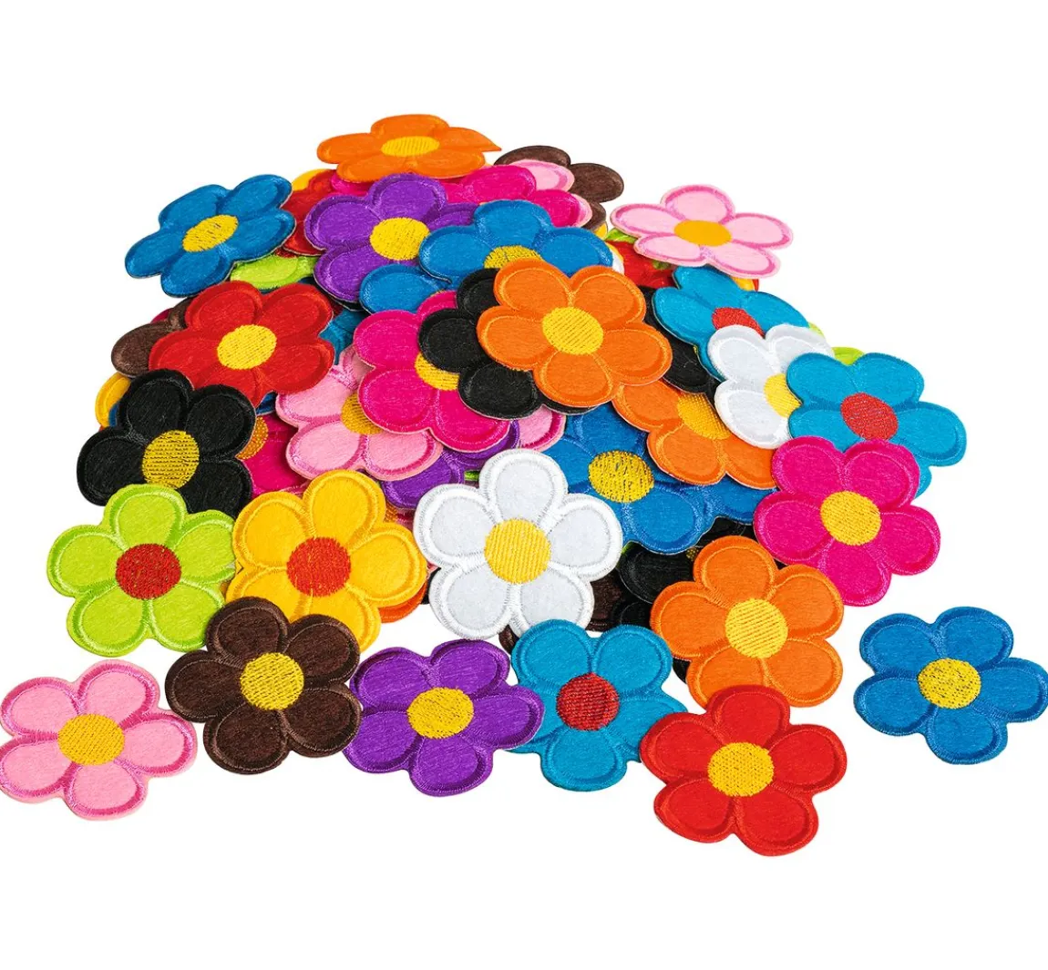 Discount VBS XXL VBS Bügelapplikationen "Blüten-Mix", 120 Stück