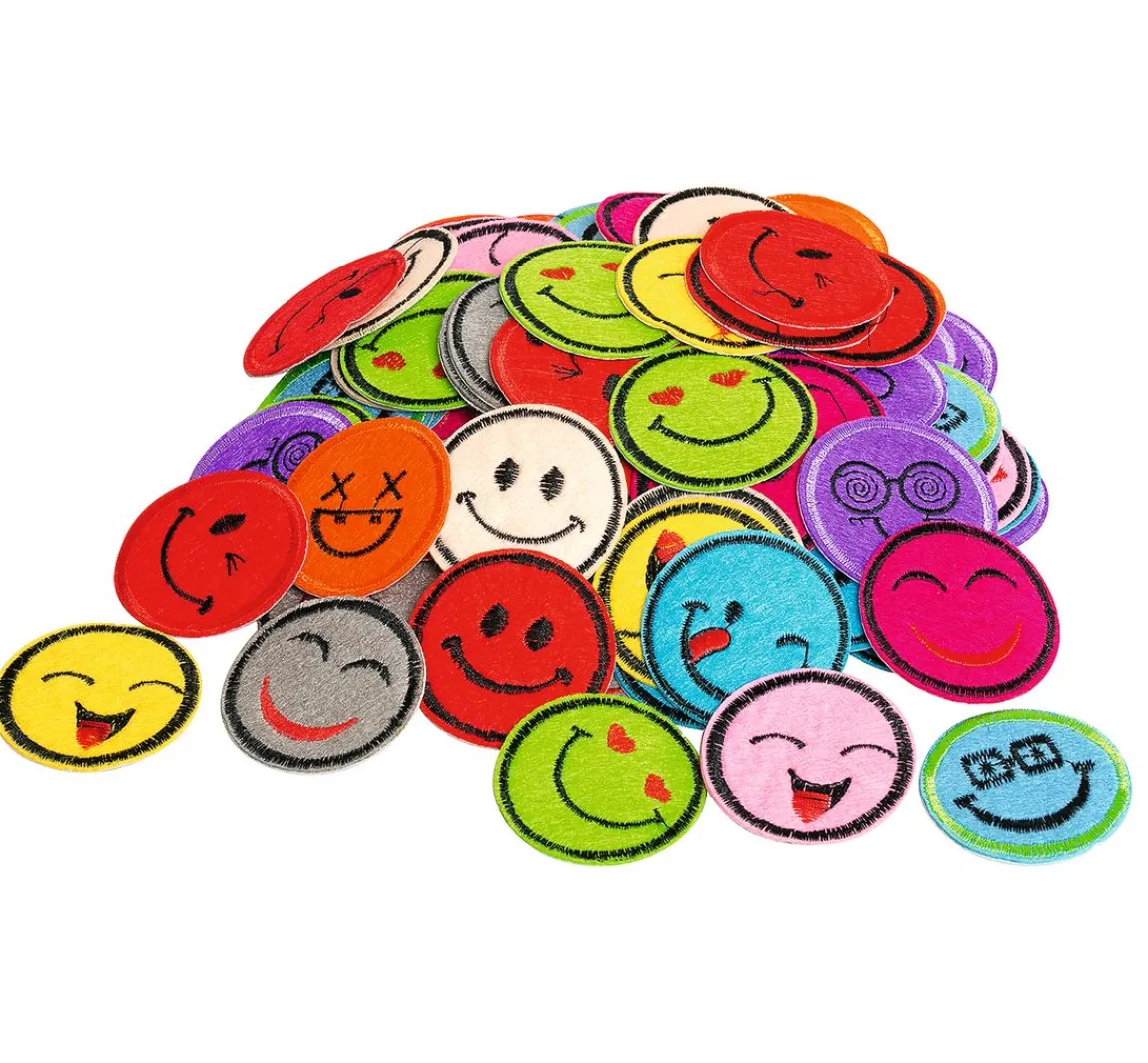 VBS XXL VBS Bügelapplikationen "Emoticons", 120 Stück