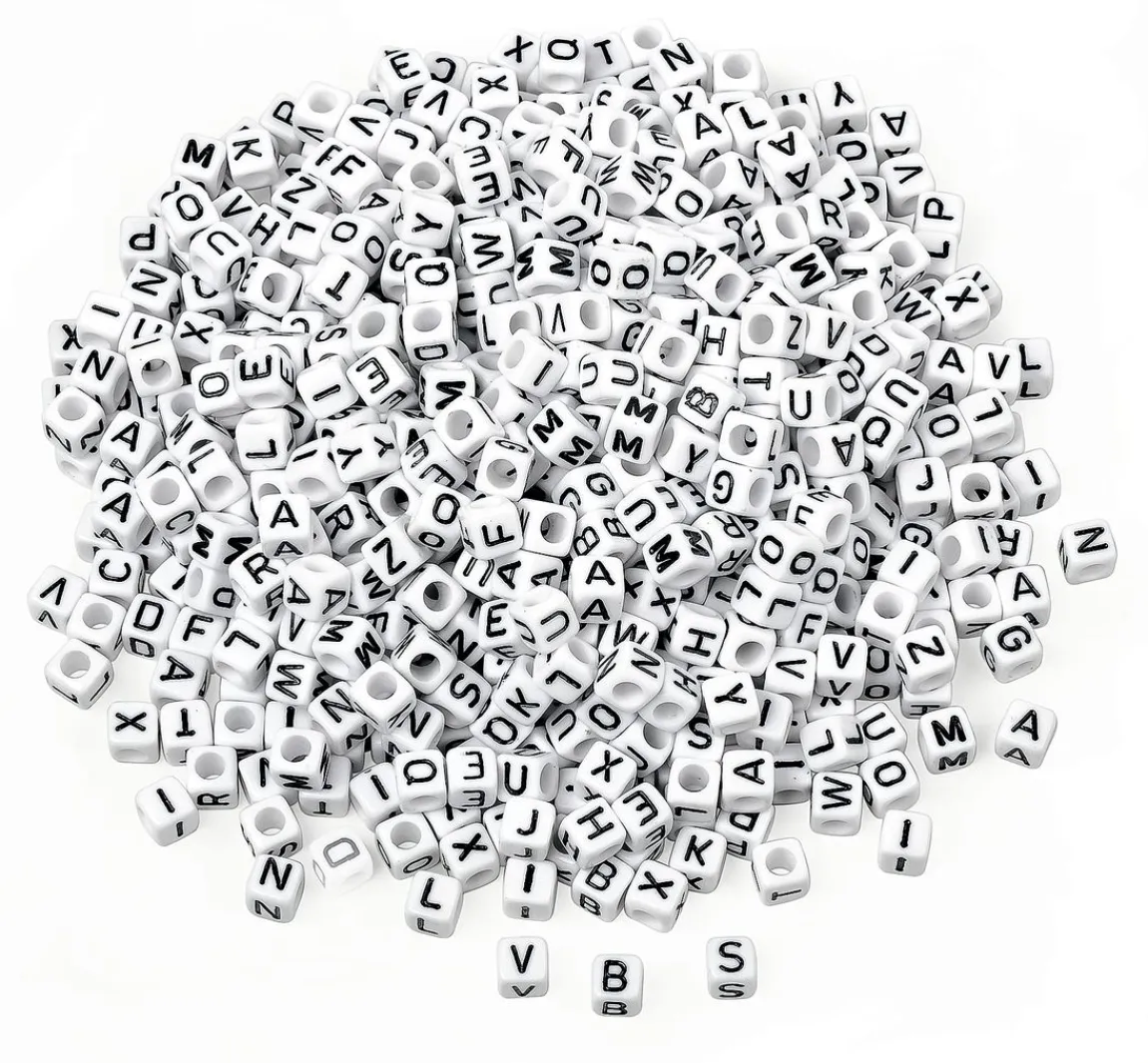 New VBS XXL VBS Buchstabenperlen "Weiß", 175 g