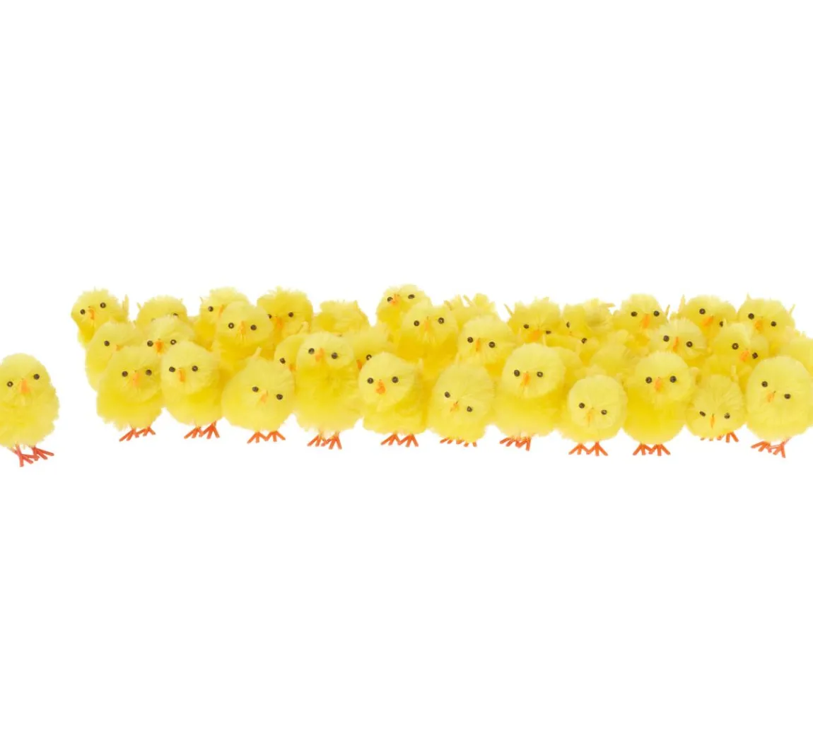 Clearance VBS XXL VBS Chenille Küken "Höhe 4 cm", 36 Stück