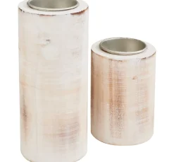 Outlet VBS Deko Holz Teelichthalter, 2er Set