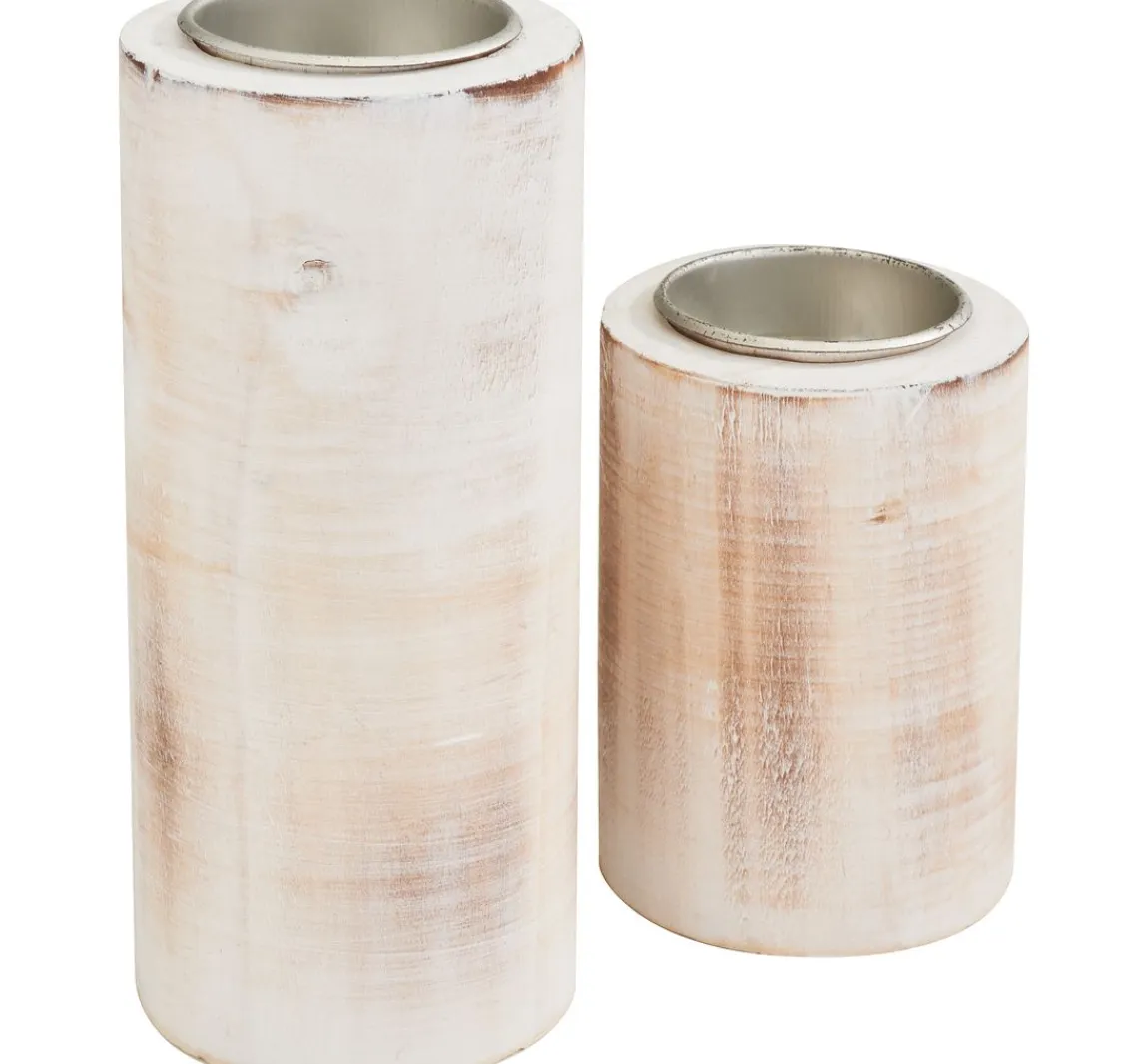 Outlet VBS Deko Holz Teelichthalter, 2er Set