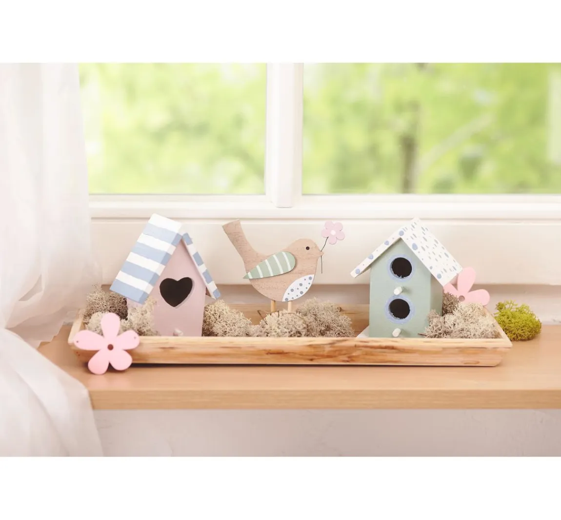 Outlet VBS Deko-Vogelhäuser "Minis", 2er-Set