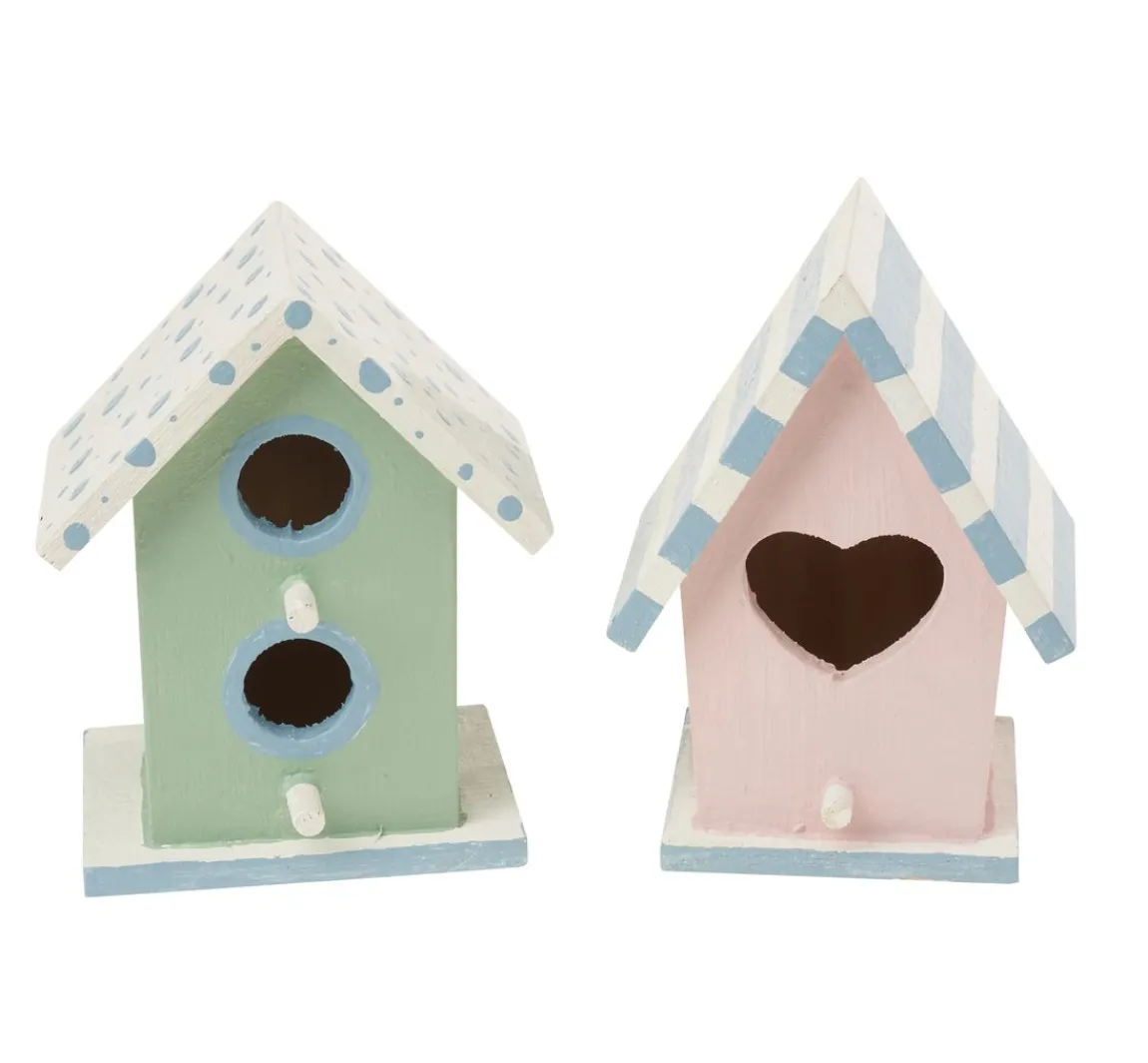 Outlet VBS Deko-Vogelhäuser "Minis", 2er-Set