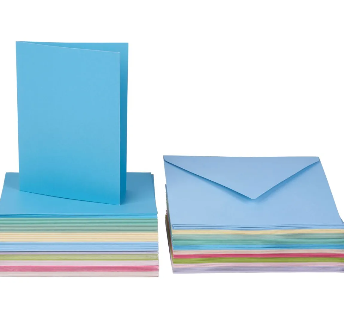 New VBS XXL VBS Doppelkarten mit Umschlägen "Pastell", 50 Stück