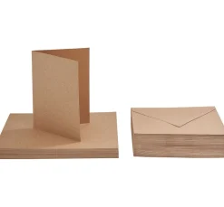 New VBS XXL VBS Doppelkarten mit Umschlägen "Kraftpapier", 50 Stk.