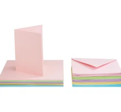 Hot VBS XXL VBS Doppelkarten mit Umschlägen "Pastellfarben", 50 Stück
