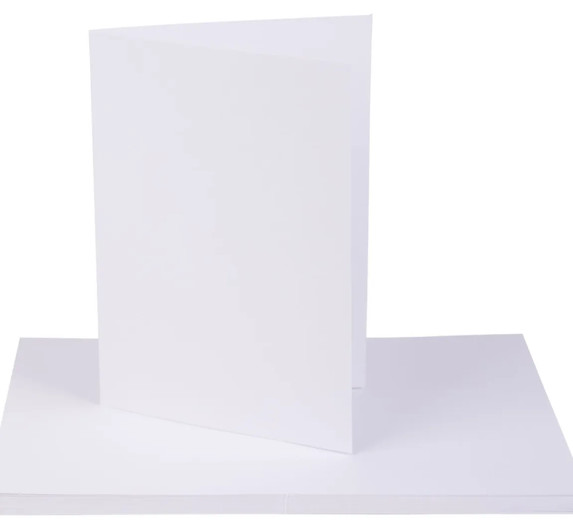 Discount VBS Doppelkarten "Weiß", Hochformat