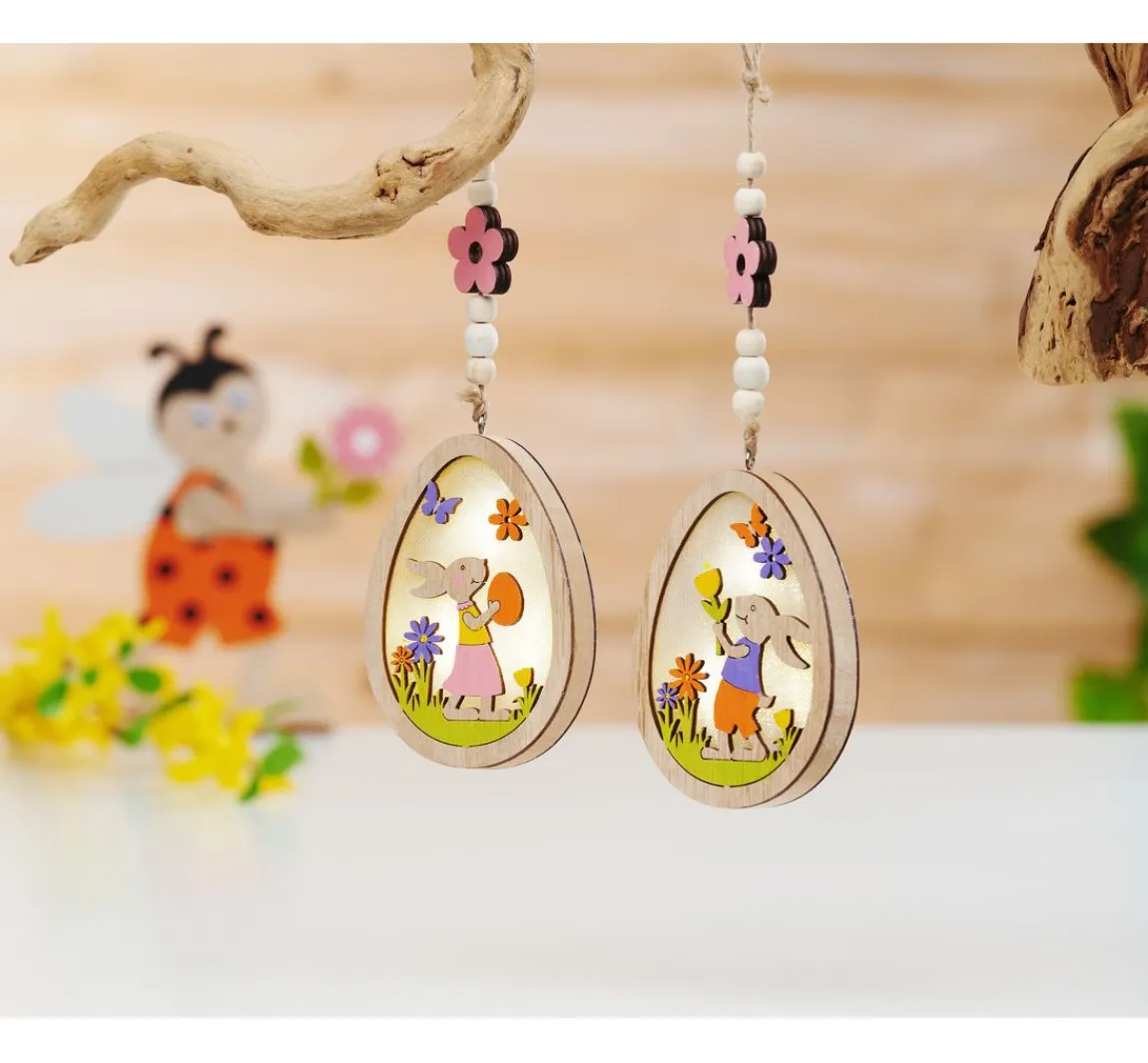 Clearance VBS Ei-Anhänger mit LED "Bunny"