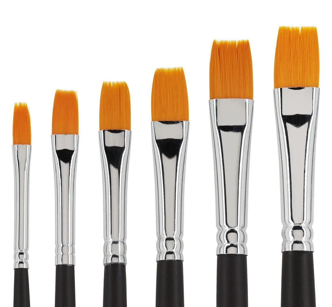 Hot VBS Flachpinsel "BASIC", 6er Set