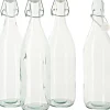 Best VBS Glasflasche mit Bügelverschluß "Rund", 900 ml, 4 Stück
