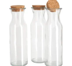 Clearance VBS Glasflaschen "Milk", 3er-Set
