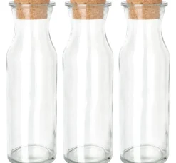 Clearance VBS Glasflaschen "Milk", 3er-Set