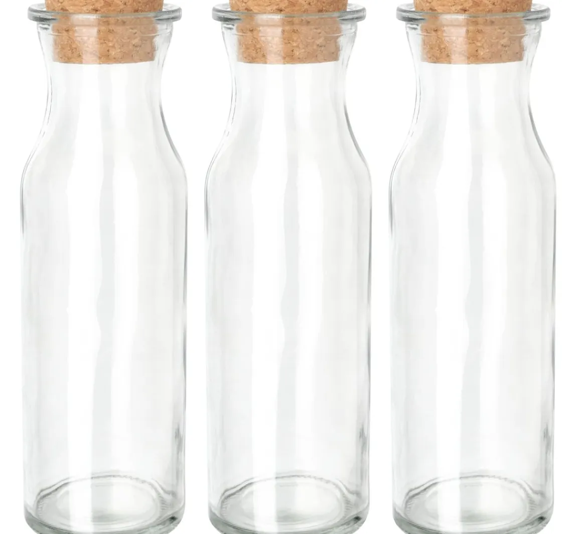 Clearance VBS Glasflaschen "Milk", 3er-Set