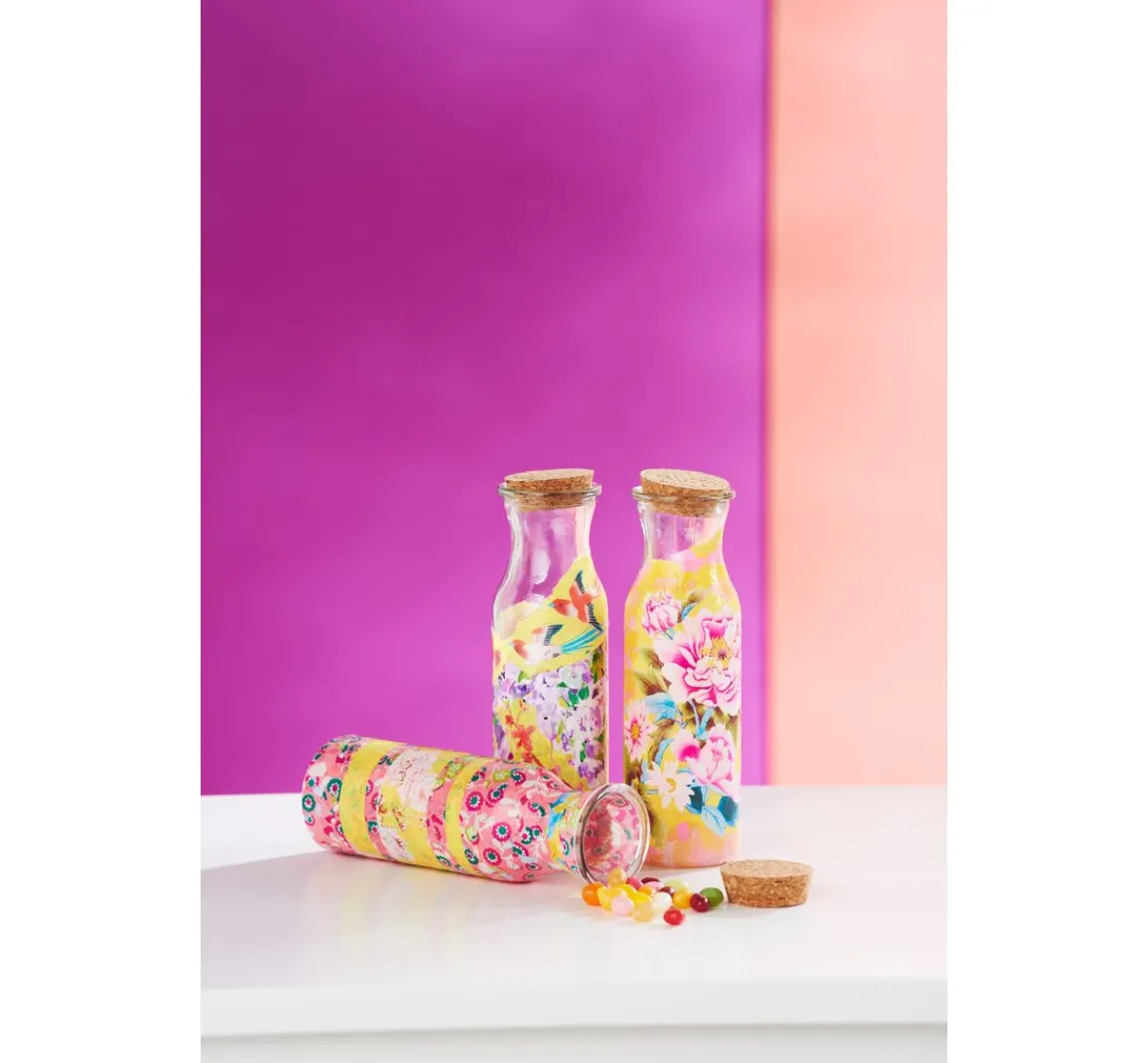 Clearance VBS Glasflaschen "Milk", 3er-Set
