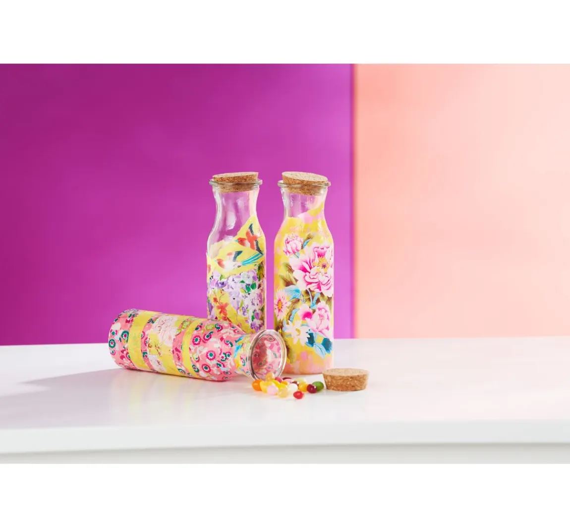 Clearance VBS Glasflaschen "Milk", 3er-Set