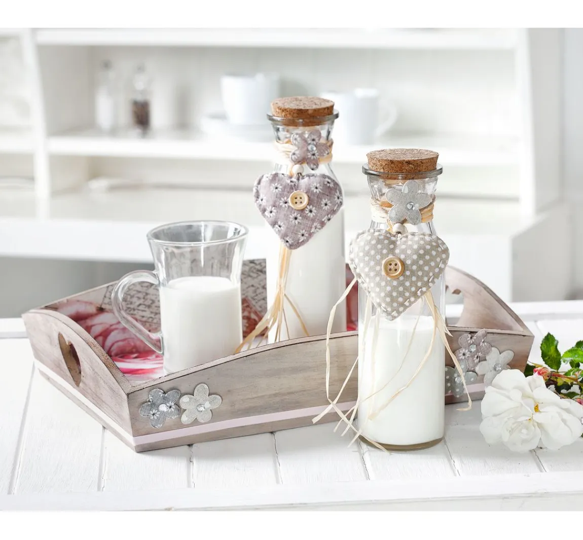 Clearance VBS Glasflaschen "Milk", 3er-Set