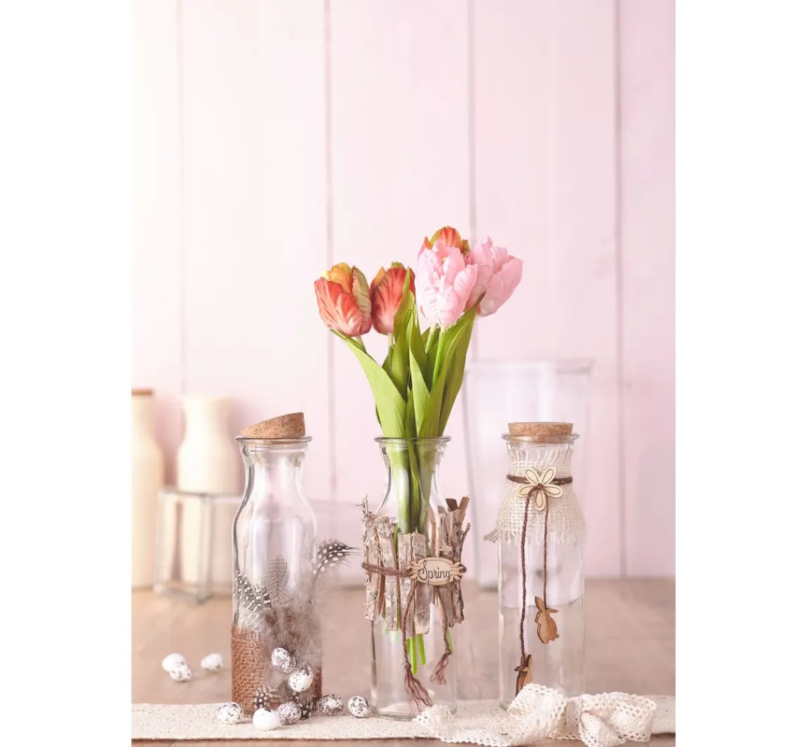 Clearance VBS Glasflaschen "Milk", 3er-Set