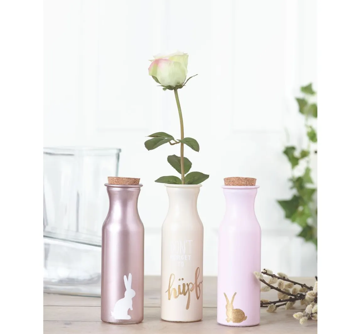Clearance VBS Glasflaschen "Milk", 3er-Set