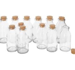 Discount VBS XXL VBS Glasflaschen mit Korkverschluss, 12 Stück