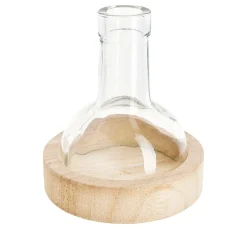 Outlet VBS Glashaube Flasche mit Holzboden