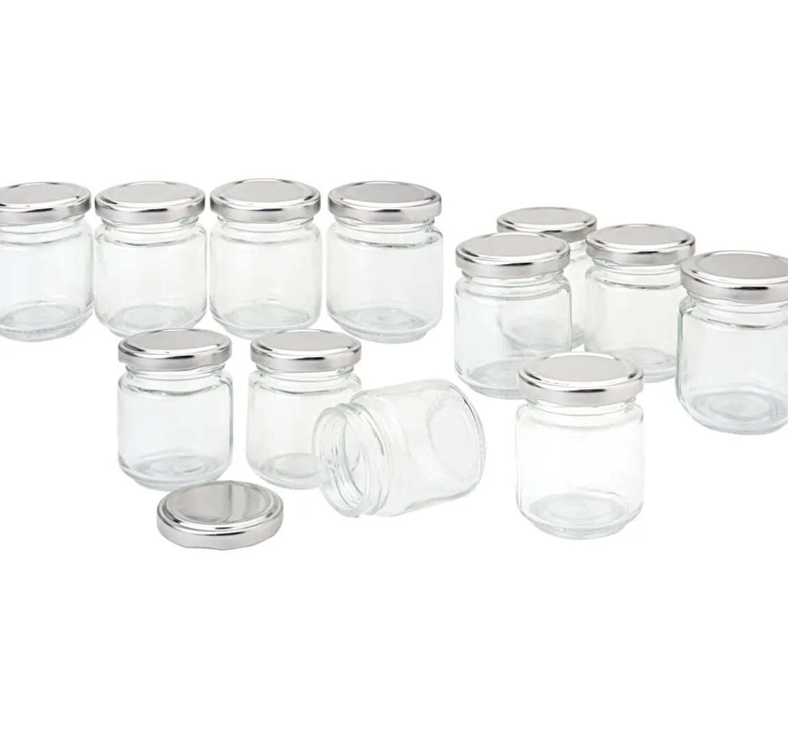 Discount VBS XXL VBS Gläser mit Schraubdeckel "Rund", 100 ml, 12 Stück