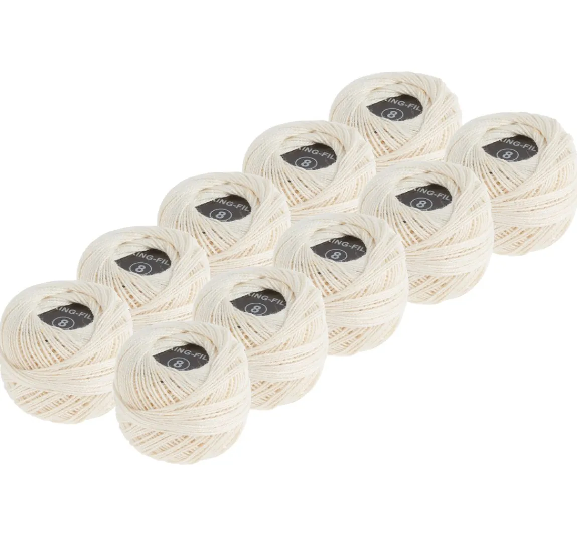 Best VBS XXL VBS Häkelgarn "Creme", 10 Knäuel à 30 m