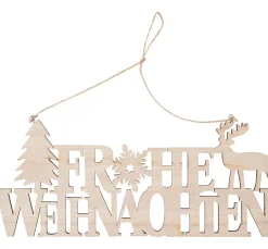 Online VBS Holz-Anhänger / Schriftzug "Frohe Weihnachten"