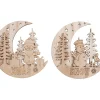 Discount VBS Holz-Anhänger "Halbmond mit Santa und Snowy", 2er Set