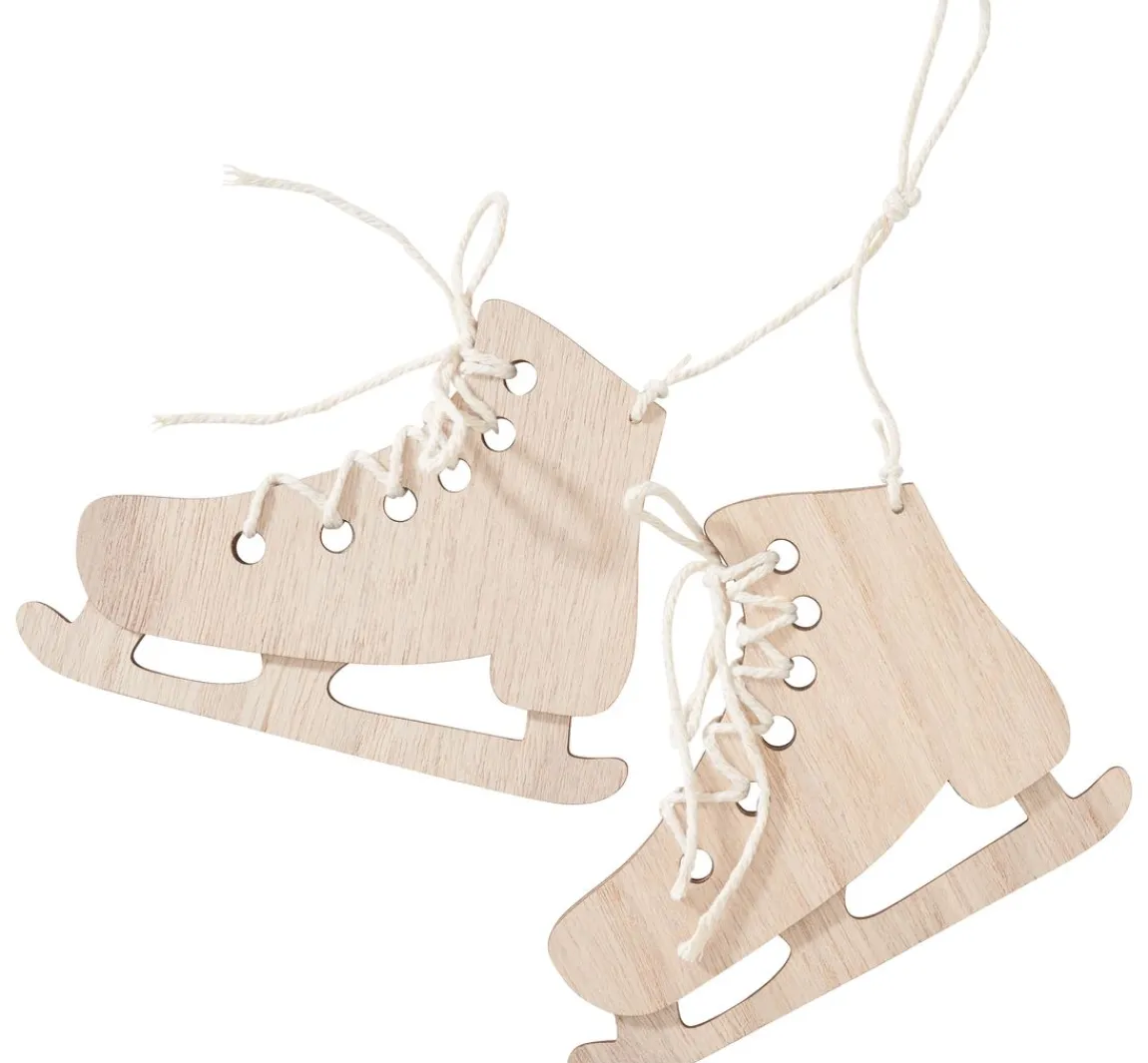 Online VBS Holz-Anhänger "Schlittschuhe", 2 Stück