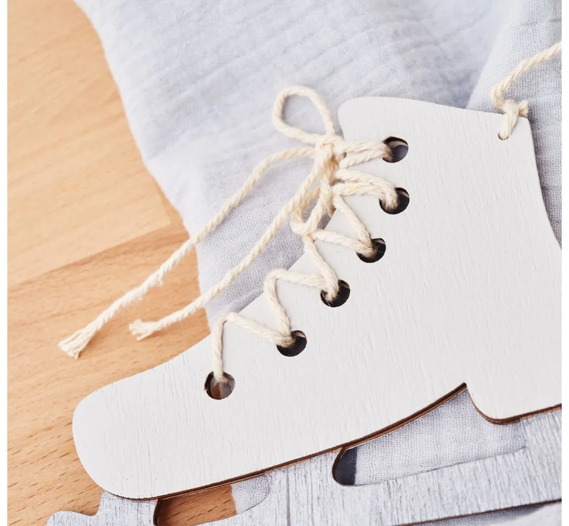 Online VBS Holz-Anhänger "Schlittschuhe", 2 Stück