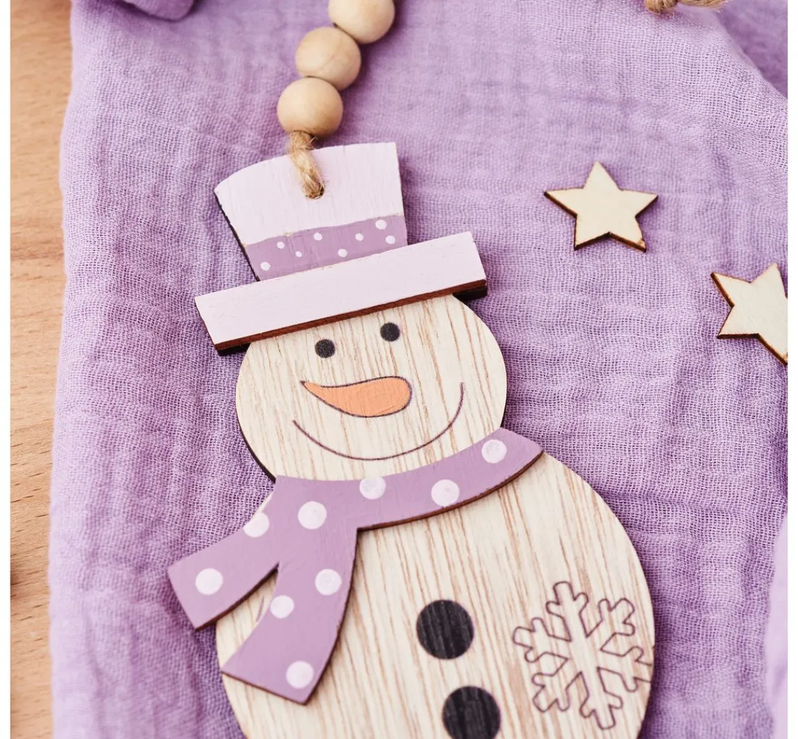 Online VBS Holz-Anhänger "Wichtel und Schneemann", 2-er Set