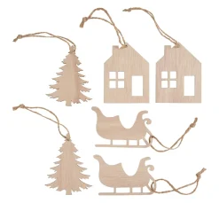 Outlet VBS Holz-Anhänger "Wintermotive"