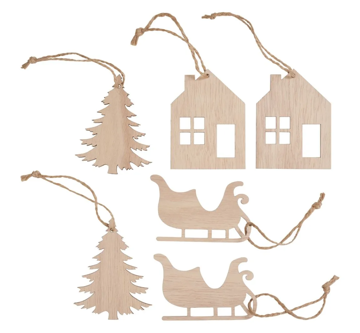Outlet VBS Holz-Anhänger "Wintermotive"