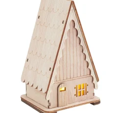 Best VBS Holzbausatz "Dachhaus", inkl. LED