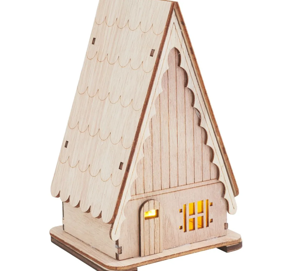Best VBS Holzbausatz "Dachhaus", inkl. LED