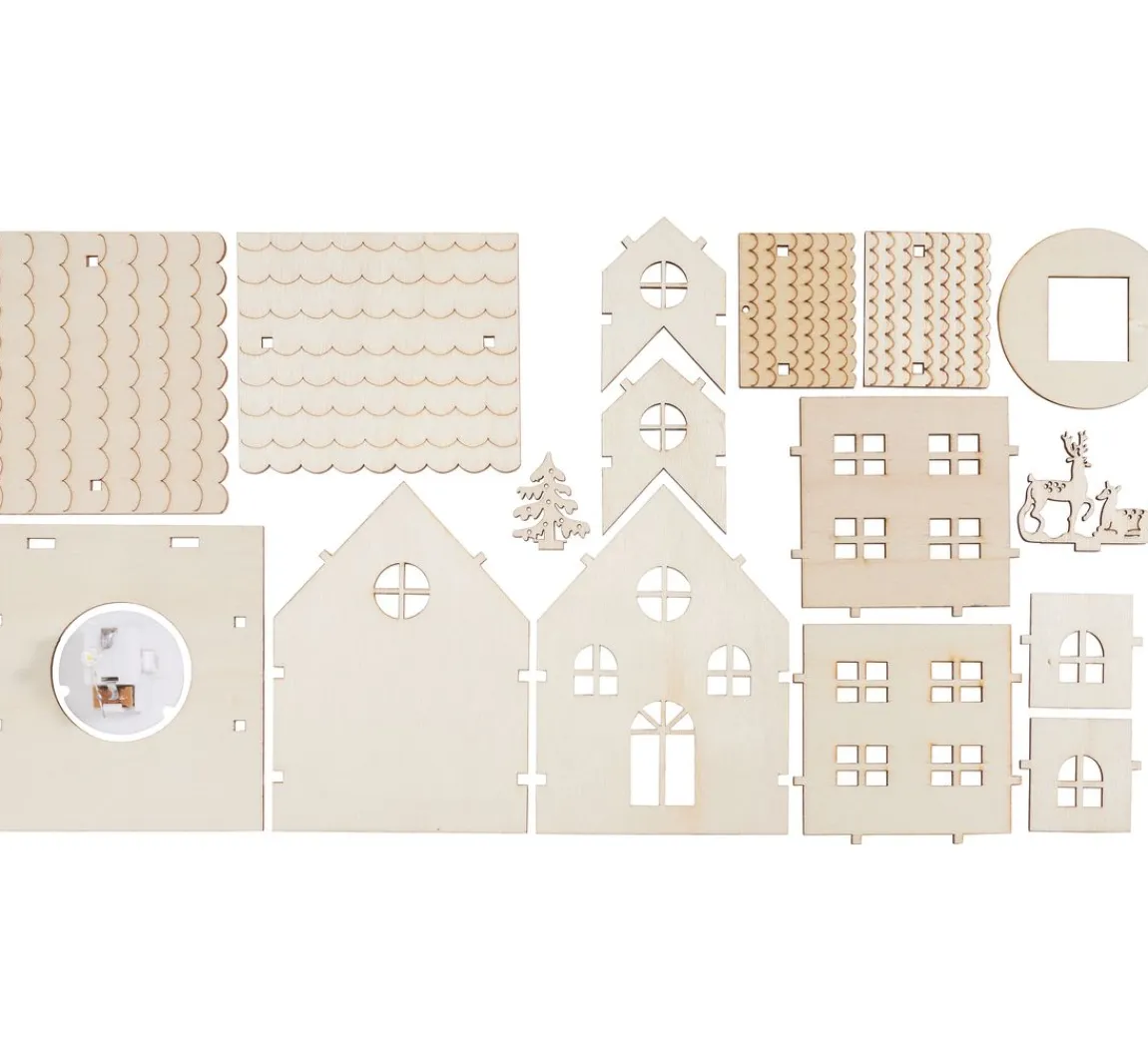 Sale VBS Holzbausatz "Haus mit Turm", inkl. LED