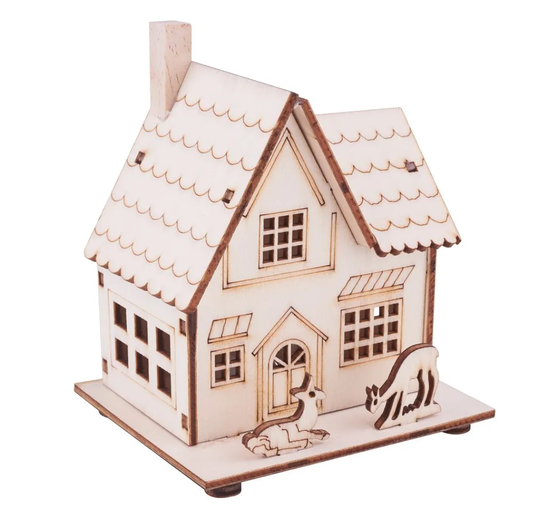 Hot VBS Holzbausatz "Haus mit Rehen"