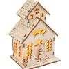Best VBS Holzbausatz "Haus mit Turm und Schneemann", inkl. LED
