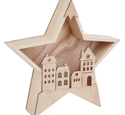 Best VBS Holzbausatz "Holzstern mit Häuserfront"