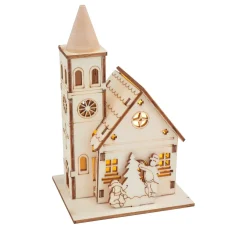 Sale VBS Holzbausatz "Kirche mit runder Turmspitze", inkl. LED