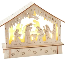 Best VBS Holzbausatz "Krippe mit LED"