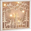 VBS Holzbausatz Motivrahmen "Rehe im Wald", inkl. LED